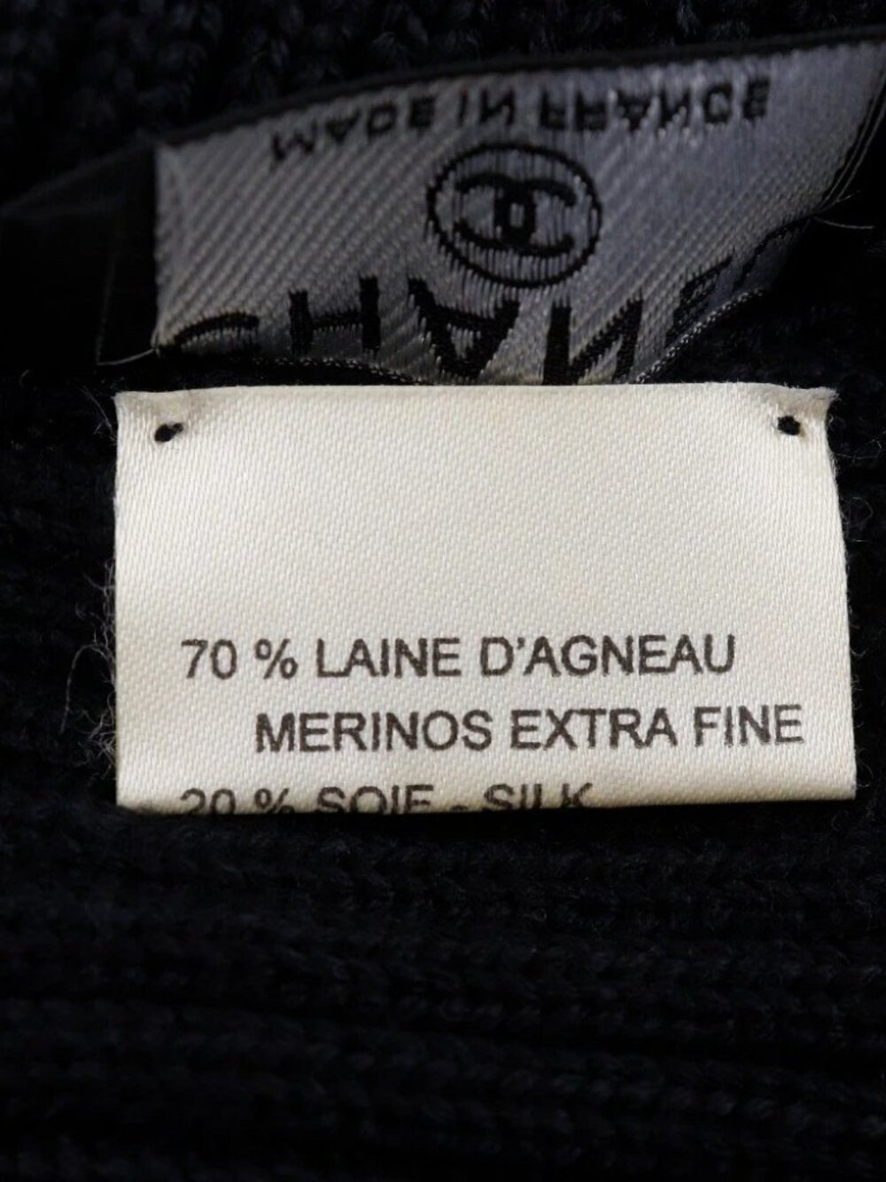 CHANEL COCO Mark Other hats Sports line black wool/silk/cashmere unisex - Picture 6 of 7